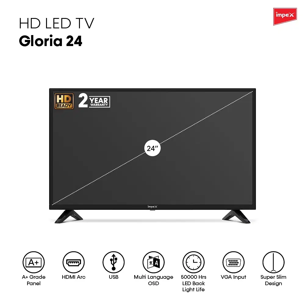 Impex 24-Inch Gloria HD LED TV GLORIA 24 - Black