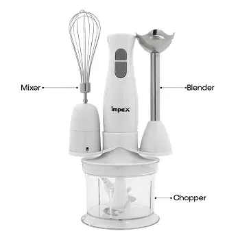 Impex Hand Blender Set 500.0 ml 300.0 W HB 3207 White/Silver