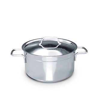 DELICI Stainless Steel Sauce Pan (DSP 16W), Well Polished Exterior, Non-Stick Interior, Oven Safe, Dishwasher Safe, 304 Grade, Ergonomic Handle, Premium Lid, Heavy Base Sandwich Bottom, Strong & Durable Silver 16cm