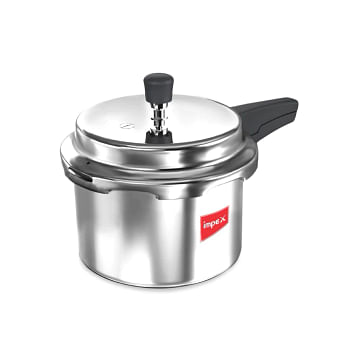 Impex NORMA 3 Litre Aluminium Pressure Cooker With Outer Lid Silver