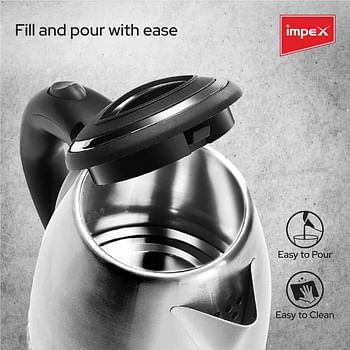 Impex Electric Kettle Steamer 1.8 L 1500.0 W STEAMER1801 Silver