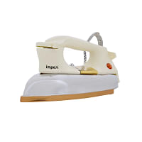 Impex Heavy Duty Dry Iron Box - Ceramic Coated Soleplate, 2 Kg, Six Temperature Settings, Swivel Cord, Shockproof Plastic Body, Neon Pilot Indicator, Automatic Thermostat 2.0 kg 1200.0 W IB 211 White/Beige/Silver