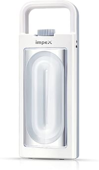 Impex Rechargeable Emergency Light-IL685B White 17x6.6x5cm