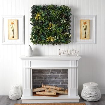 Nearly Natural Greens & Fern Artificial Living Wall, 3 model: 6406