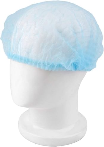 100 PCS Breathable Dustproof Disposable Head Cover Mob Cap Hat Hair Net Non Woven Anti Dust Hats For Hospital Food Industry