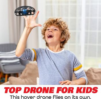 Force1 Scoot Xl Hand Operated Drone For Kids Or Adults - Controlled Motion Sensor Mini Drone, Easy Indoor Small Ufo Toy Flying Ball Boys And Girls (Black)