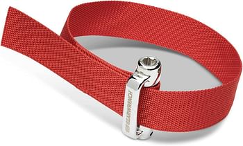 GEARWRENCH 3/8" & 1/2" Drive Heavy-Duty Oil Filter Strap Wrench, 3529D, Red