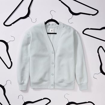 Amazn Basics Slim Velvet, Non-Slip Suit Clothes Hangers, Pack of 30, Black/Silver