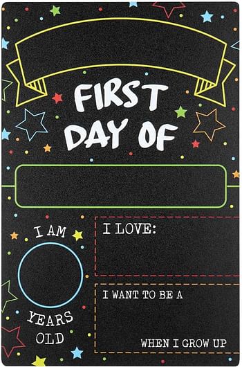 GSM Brands Double faces board for the First and Last Day of School - 12 inches x 7.9 inches