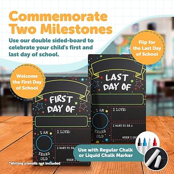 GSM Brands Double faces board for the First and Last Day of School - 12 inches x 7.9 inches