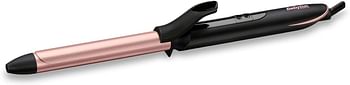 BaByliss Rose Quartz 19mm Curling Tong Advanced Ceramics Ultra-Fast Heat Up Hair Curling Iron | Non Ionic 2.5m Swivel Cord | 6 Heat Settings From 160°C-210°C With Auto Shut Off C450SDE - Rose Gold