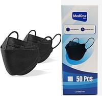 YU WELL 50Pcs Disposаble Face Mask - Individually Packaged, Black