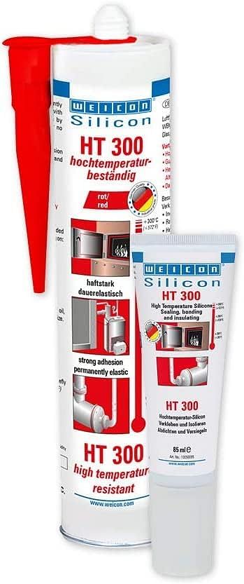 Weicon Silicone HT 300 | 85 ml | High temperature resistant | Adhesive and sealant | red