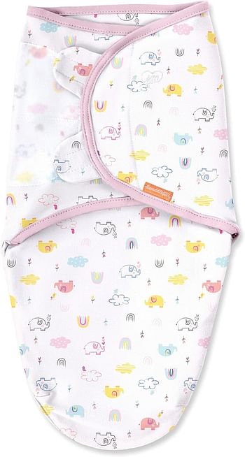 Summer Infant Swaddle me Original Elephants and Rainbows for 0-3 Months -Multicolor