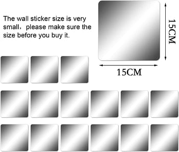 كيمدارو ستيكر لاصق للحائط من الاكريليك قابل للازالة لتزيين المنزل وغرفة المعيشة وغرفة النوم (15 قطعة مقاس 15×15)