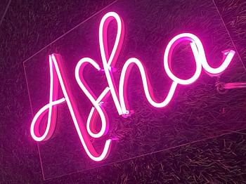 Custom Name Neon Sign Board Decorative All Personalized Options (8 Letters (8 X 20))