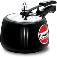 Hawkins 3 Liter Contura Black Pressure Cooker Hard Anodised Inner Lid Cooker Handi Cooker Black CB30