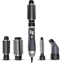 Carrera 535 Professional Hot Air Brush Styler For Women | Hot Hair Straightener, Curler For Volume With Styling Nozzles