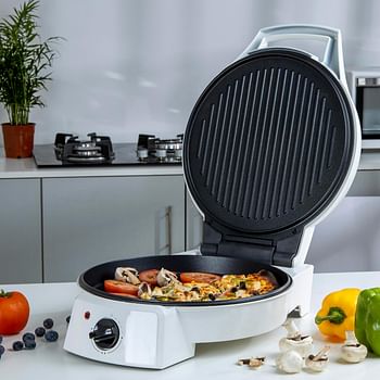 Geepas-Portable Design 1800W Pizza Maker with 32 Cm Non-stick Baking Plate & Power-On Indicator GPM2035