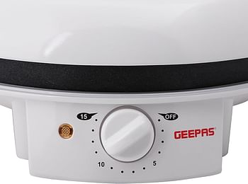 Geepas-Portable Design 1800W Pizza Maker with 32 Cm Non-stick Baking Plate & Power-On Indicator GPM2035