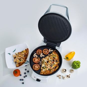 Geepas-Portable Design 1800W Pizza Maker with 32 Cm Non-stick Baking Plate & Power-On Indicator GPM2035