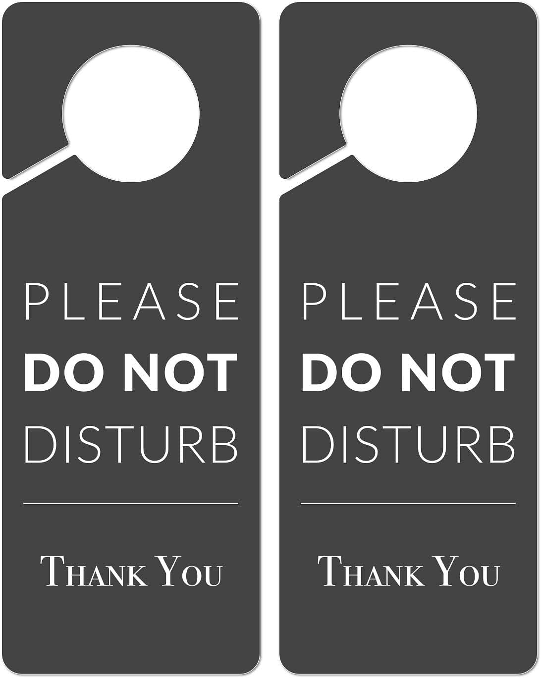 Do Not Disturb Door Hanger Sign, 2 Pack (Printed on Both Sides), 9.3″x3.5″PVC Plastic, Please Do Not Disturb Sign for Home, Office, Hotel, Bathroom, Bedroom, Pumping, Breastfeeding, Therapists, Clinic