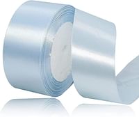 MARKQ Powder Blue Satin Ribbon, 38mm x 25yd Fabric Polyester Ribbon for Gift Wrapping, Party Favors, Wedding Decorations, Bow Making, Bouquets, Sewing Projects & Craft Supplies