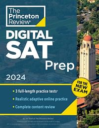 Princeton SAT Prep Review 2024: 3 Practice Tests + Review + Online Tools - Paperback - New Digital -  18 July 2023