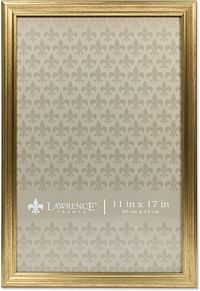 Lawrence Frames 536217 Gold 11X17 Sutter Burnished Picture Frame