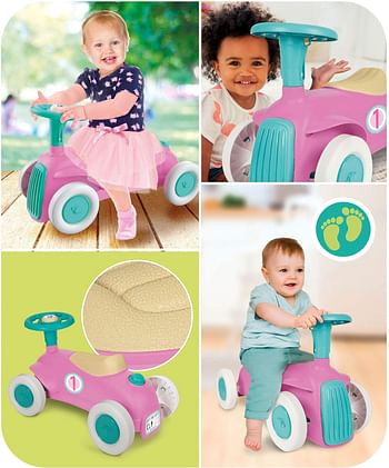 Clementoni baby's car, eco friendly, pink, 17455