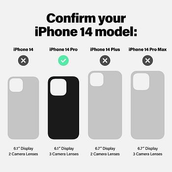 Incipio Idol Series Case for iPhone 14 Pro, Black/Clear, IPH-2025-BLKC