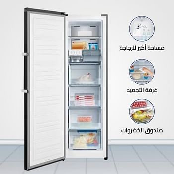 O2 Upright Freezer, 9 Cu. Feet (260 Liter) Capacity, Silver, OUF-274