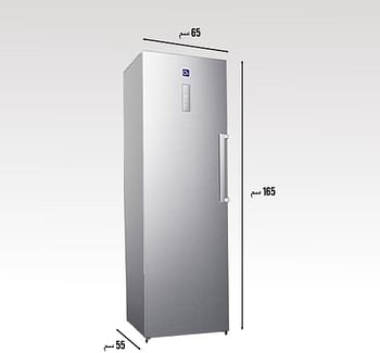 O2 Upright Freezer, 9 Cu. Feet (260 Liter) Capacity, Silver, OUF-274