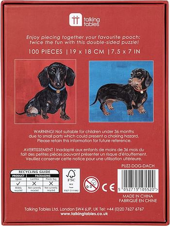 Talking Tables Pooch Dachshund Puzzle - 100 Pieces