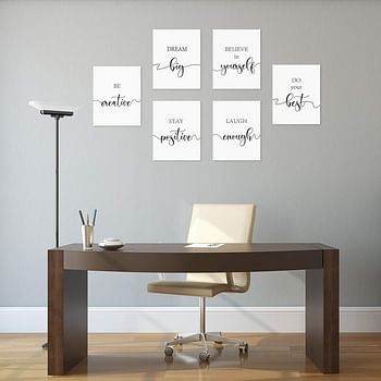 Outus 9 Pieces Spiritual Inspirational Wall Decals Motivational Wall Stickers Positive Quotes Sayings Phrases Wall Art Decorations for Library Home School Office, 8 x 10 Inches