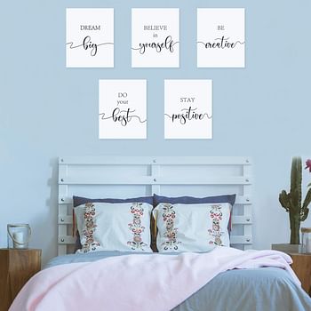 Outus 9 Pieces Spiritual Inspirational Wall Decals Motivational Wall Stickers Positive Quotes Sayings Phrases Wall Art Decorations for Library Home School Office, 8 x 10 Inches