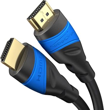 KabelDirekt – 5m HDMI cable 4K cord (HDMI to 4K@60Hz for stunning Ultra HD, High Speed with Ethernet, 2.0/1.4 Blu-ray/PS4/PS5/Xbox Series X/Switch, black)