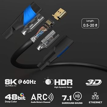 KabelDirekt - 4K HDMI Cable - 20M (4K at 60Hz- Amazing Ultra HD Experience - High Speed Ethernet, Compatible with HDMI 2.0/1.4, Blu-ray/PS4/PS5/Xbox Series X/Switch, Black)