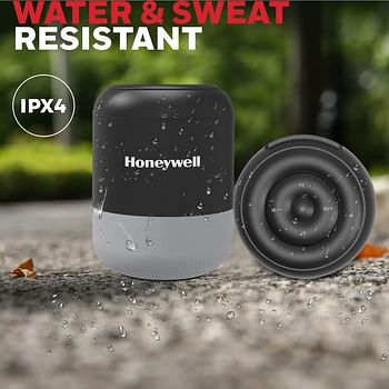 Honeywell Suono P100 Wireless Bluetooth V5.0 Speaker 5W, 52mm drivers, Portable & IPX7 Waterproof, Upto 12H Playtime in 3H charge, Premium Stereo Sound, TWS feature, Multi compatibility Mode