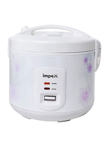 Impex RC 2803 700W 1.8 Liter Automatic Electric Rice Cooker with Aluminum Inner pot Safety Protection heating Coil White