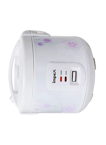 Impex RC 2803 700W 1.8 Liter Automatic Electric Rice Cooker with Aluminum Inner pot Safety Protection heating Coil White