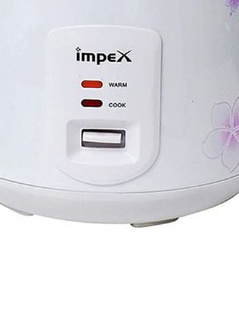 Impex RC 2803 700W 1.8 Liter Automatic Electric Rice Cooker with Aluminum Inner pot Safety Protection heating Coil White