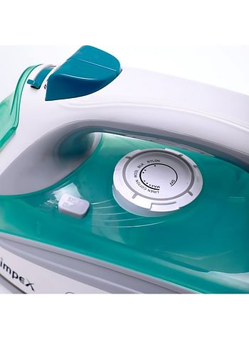 Impex Steam IBS 403 Iron Box with Ceramic Coated Plate and Water Spray Function White-Blue