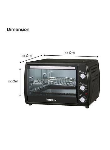 Impex OV-2902 45 Litre Oven Toaster Grill (OTG) with Convection and Rotisserie Function (Black)