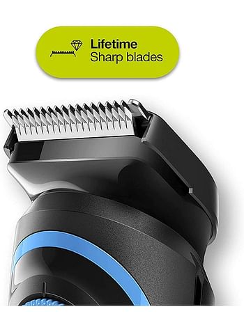 Impex Rechargeable Hair Clipper-Trimmer - TIDY 220 Black/Blue