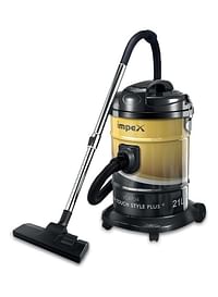 Impex High Power Low Noise Telescopic Tube Strong Metal Body |Dust Full Indication 21.0 L 2200.0 W Impex Vacuum Cleaner (VC 4704) Black And gold