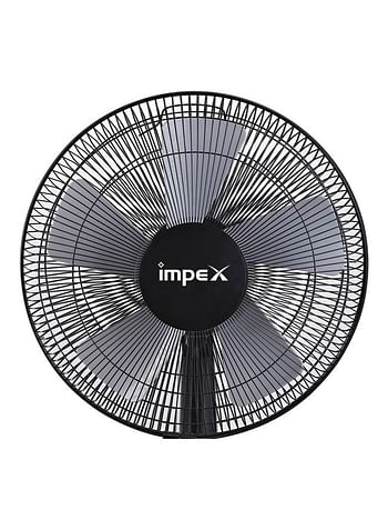 Impex 16 Inch Table Fan With 3 Speed Control, 100% Copper Motor, Powerful Silent Motor - Strong Air Flow, Stable Base, And Durable Blades TF 7506 Black