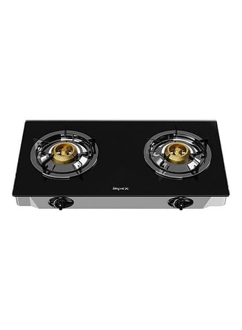 Impex 2- Burner Glass Top Gas Stove IGS 1214F Black/Silver