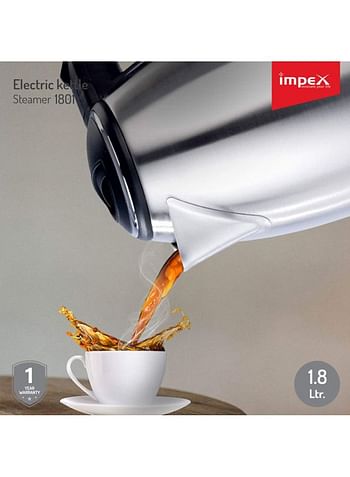 Impex Electric Kettle Steamer 1.8 L 1500.0 W STEAMER1801 Silver