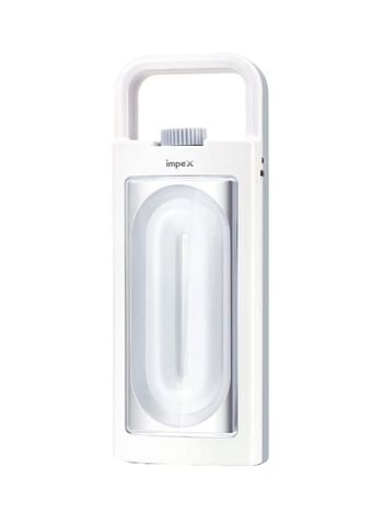 Impex Rechargeable Emergency Light-IL685B White 17x6.6x5cm